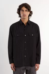 Nanamica Polyester Typewriter Shirt – Black | Centre Commercial